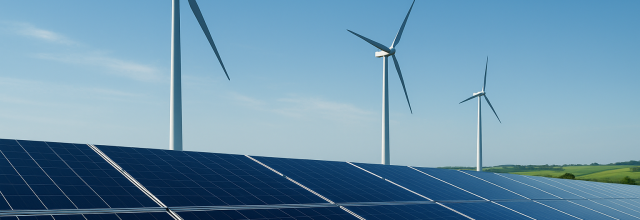 Painéis Solares e Turbinas Eólicas